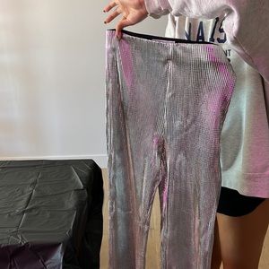 Zara flare low rise festive pants… great for a Harry Styles concert